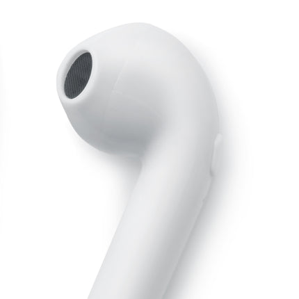 Wireless white earphones