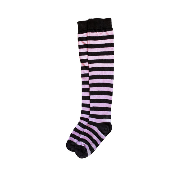 Pink striped socking