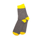 Yellow/grey unisex socks