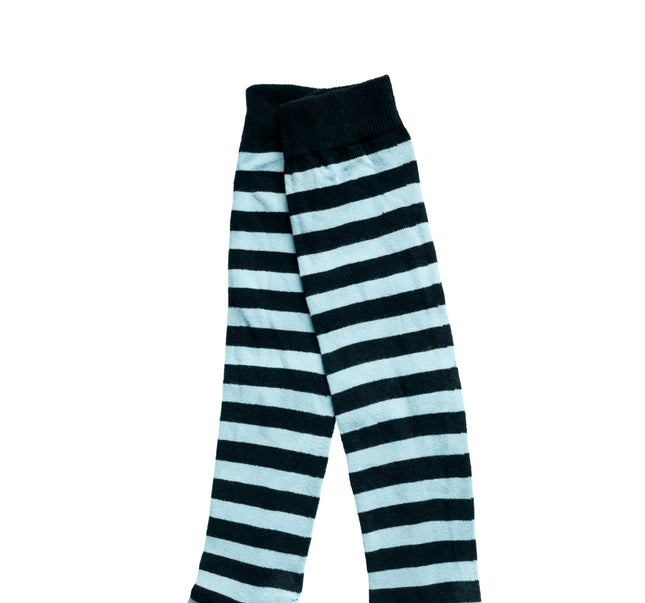 Blue striped socking