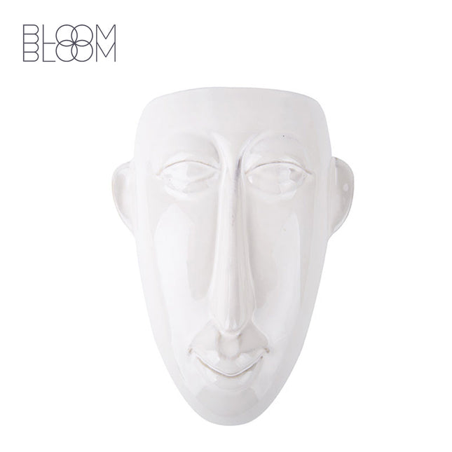 Face vase white - Wall plant - Present Time