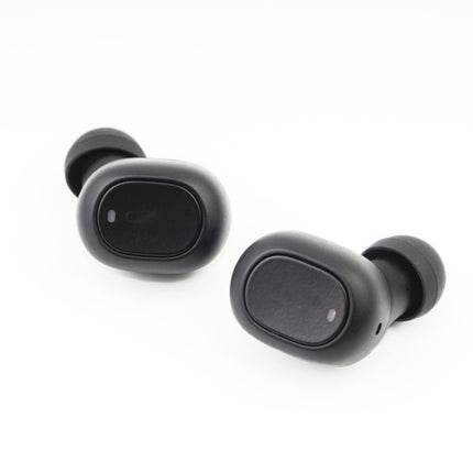 Wireless black earphones