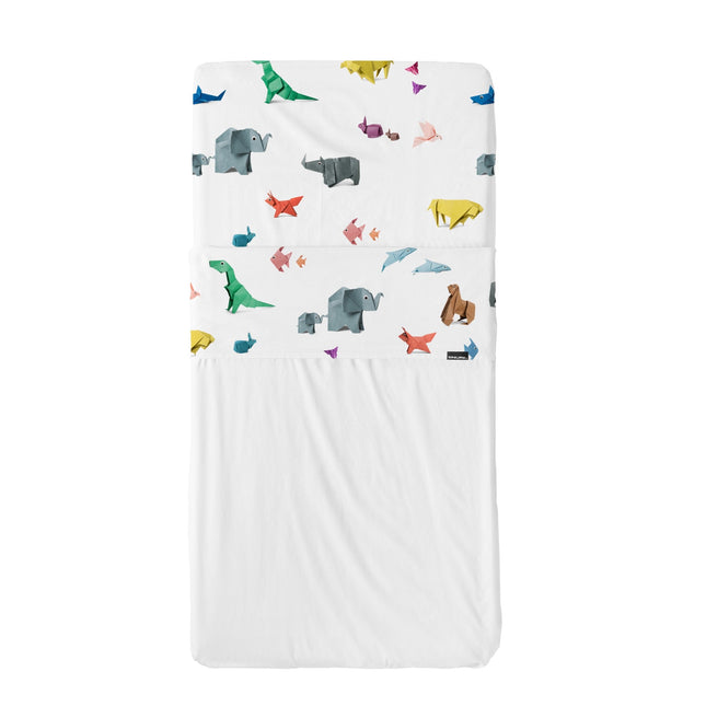 SNURK Baby fitted sheet Paper Zoo