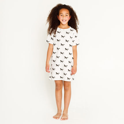 SNURK Black White T-shirt Dress Kids