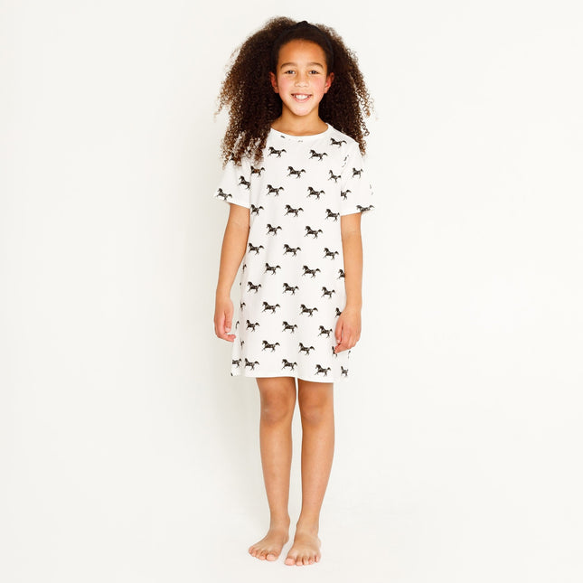 SNURK Black White T-shirt Dress Kids