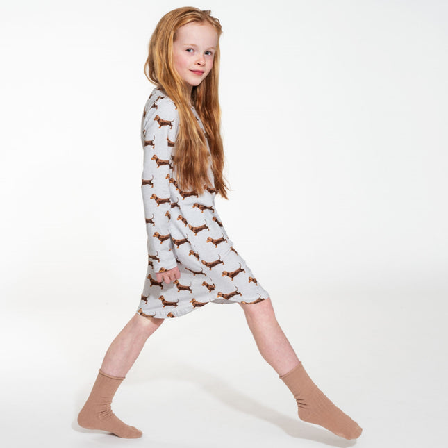 SNURK James Grey Long Sleeve Dress Kids