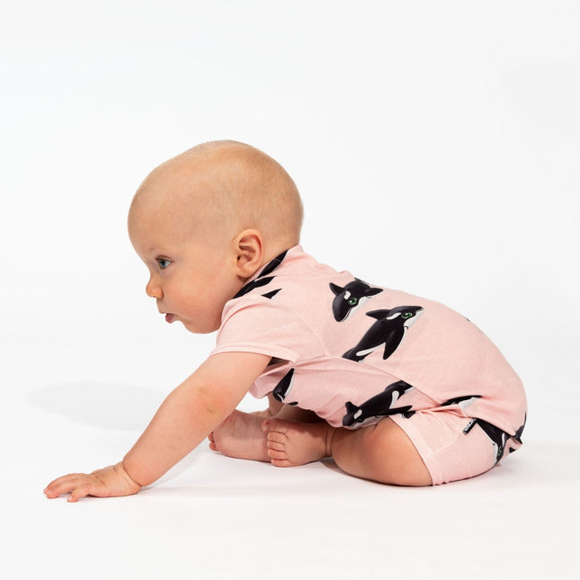 SNURK Orca Pink Playsuit Babies