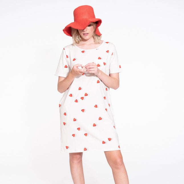 SNURK Strawberries T-shirt Dress Women