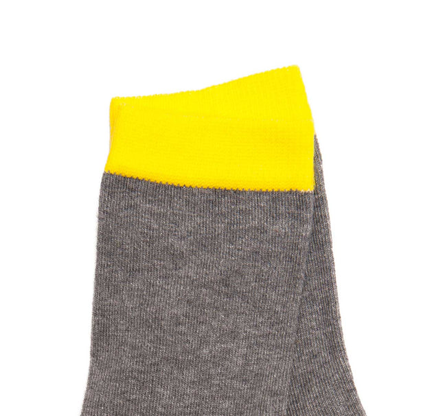 Yellow/grey unisex socks