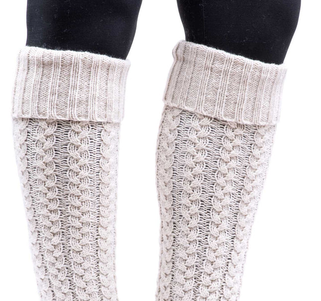 Warm knee socks white