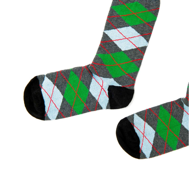 Green checkered socks